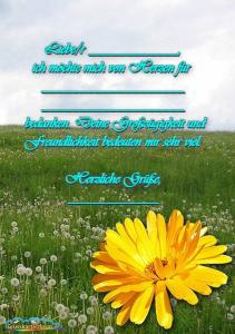 Dankeskarten für zum Beispiel Geschenke