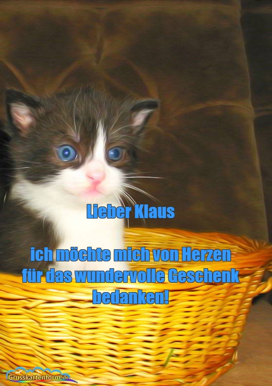 Danksagungskarte zum Geburtstag in Hochformat